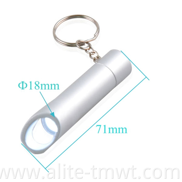 Customized Personalized Bottle Opener 3 LED Torch Keyring